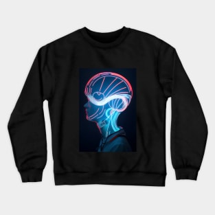 Tandem of man and artificial intelligence. Crewneck Sweatshirt